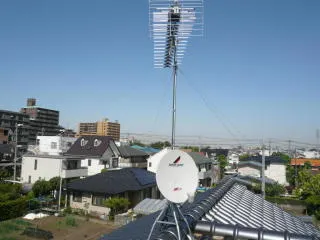 神奈川県大和市林間　地デジ＋BS混合アンテナ建て替え工事施工例