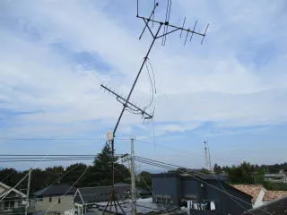 神奈川県座間市入谷　台風でアンテナが折れたアンテナ修理施工例