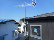 神奈川県藤沢市鵠沼石上 テレビアンテナ工事(地デジアンテナ工事)+BS・CSアンテナ混合工事