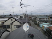 神奈川県厚木市下荻野 地デジアンテナ工事+BS・CS混合工事