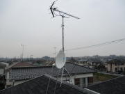 神奈川県大和市上和田 テレビアンテナ工事+BS・CSアンテナ混合工事