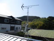 小田原市久野　光テレビから切替えアンテナ工事