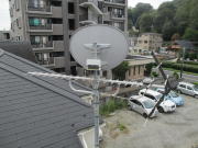 多摩市永山　テレビアンテナ修理（テレビが映らない：E202エラー）