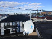 神奈川県茅ヶ崎市菱沼海岸 テレビアンテナ建て替え工事+4k8k対応BS・CSアンテナ混合工事