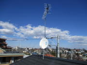 神奈川県横浜市神奈川区松見町 アパートアンテナ工事(テレビアンテナ工事)+4k8k対応BS・CSアンテナ混合工事