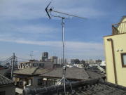 神奈川県座間市相模が丘　テレビアンテナ建て替え工事　強風でアンテナが倒れた