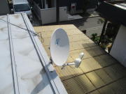 神奈川県座間市相模が丘　電波障害アンテナ工事　BSが映らない：マンション改修工事で電波障害　受信改善・アンテナ修理　BSアンテナ移設工事