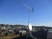 神奈川県座間市座間　アンテナ工事　光テレビから切替えアンテナ工事　4k8k対応BS混合工事