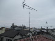 神奈川県相模原市中央区光が丘　アンテナ工事　アンテナ建て替え工事　アンテナ修理（テレビが映らない：E202エラー表示）アンテナが倒れた