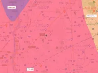 綾瀬市の地デジアンテナ電波受信状況参照図