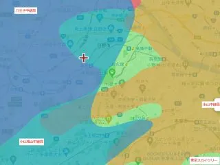 日野市地デジアンテナ電波受信状況参照図