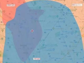 相模原市中央区地デジアンテナ電波配信エリア参照図