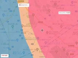 横浜市旭区・瀬谷区辺りの地デジアンテナ電波受信状況参照図