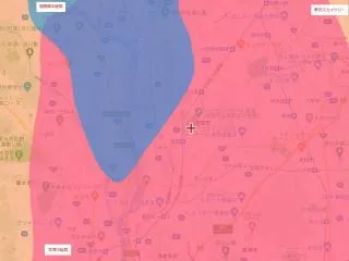 座間市の地デジアンテナ電波受信状況参照図